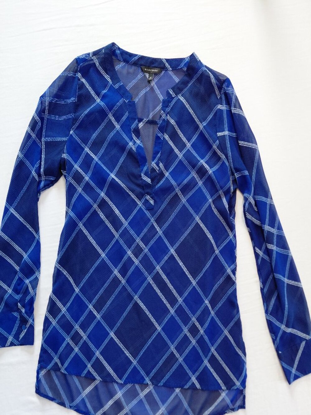 Blue Sheer Banana Republic top